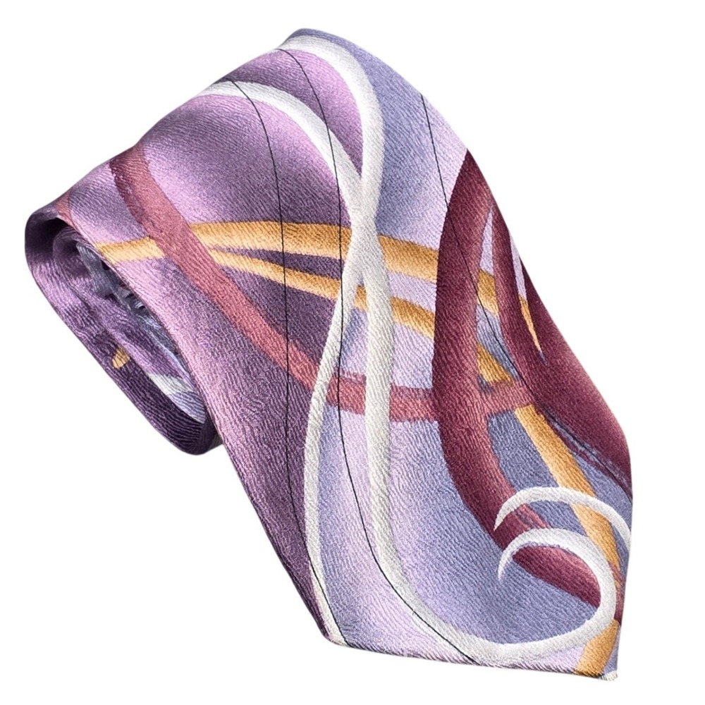 J. Garcia Silk Necktie Men's Purple Abstract Psychedelic Jerry Garcia Art Series